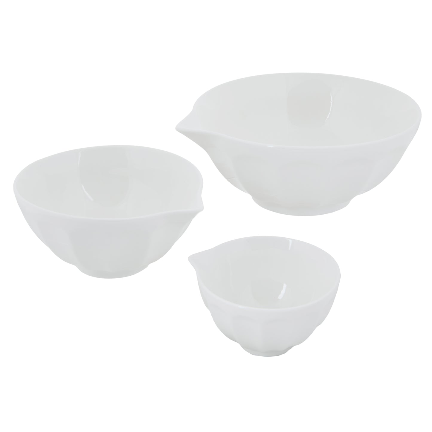 Set of 3 Harris Porcelain Mixing Bowls White 450ml/950ml/1600ml