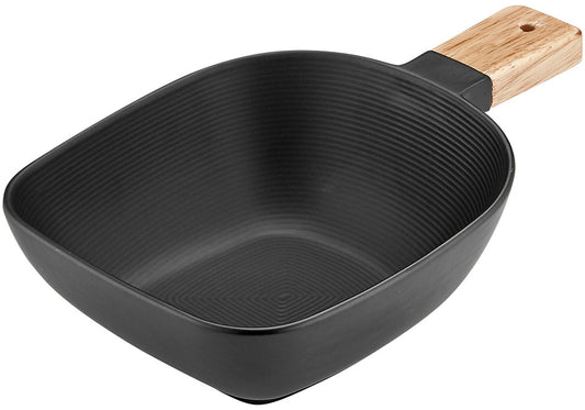 Linear Texture Medium Black Bowl
