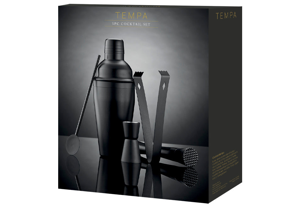 Aurora Black 5pc Cocktail Set