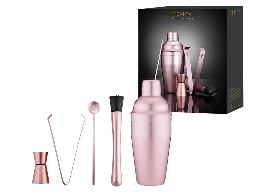 Aurora Blush 5pc Cocktail Set