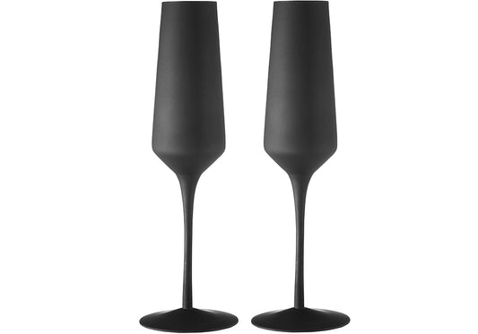 Matte Black 2pk Champagne Glass