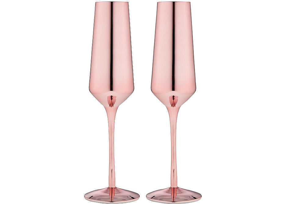 Rose 2pk Champagne Glass