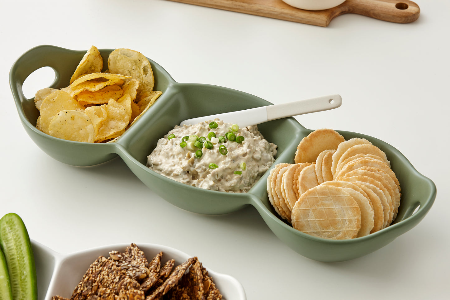 Host 3 Part Handled Bowl Sage