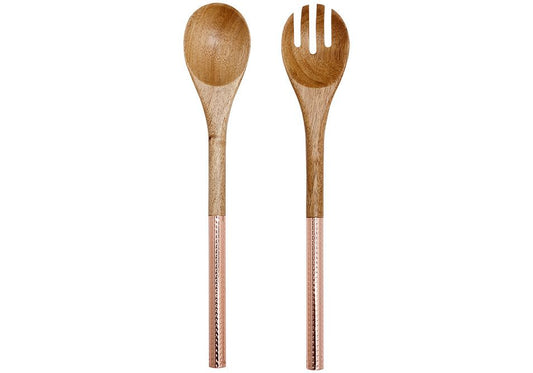 Oasis Copper Hammered Salad Servers